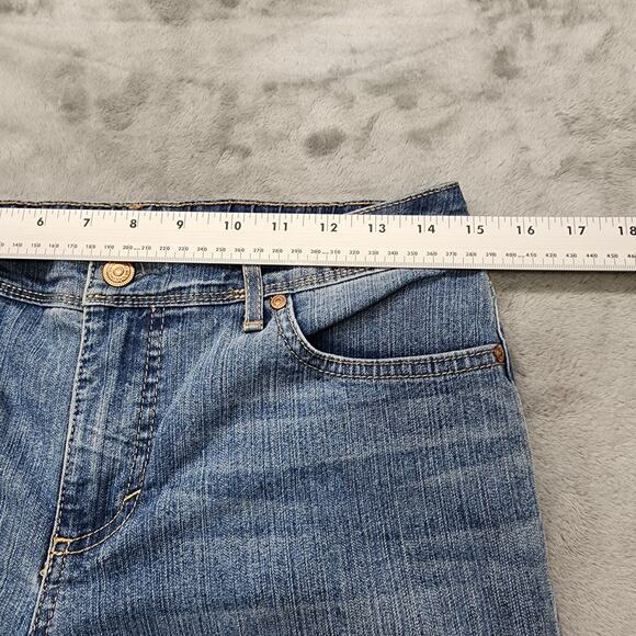 Bandolino Blu Jeans Womens 8 Blue Karyn Boyfriend Mid Rise Straight Leg Crop - Picture 7 of 11